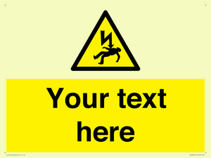 Custom Warning danger of death by electrocution